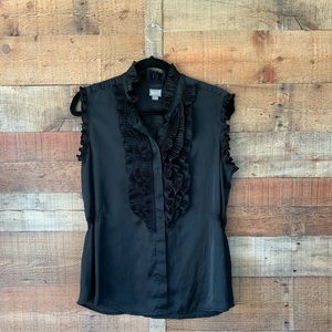 Converse Black Ruffle Blouse